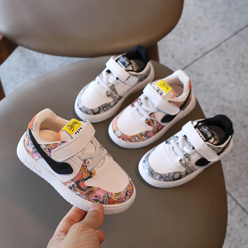 

Children Board Shoes Autumn Winter New Korean Soft-soled Boys Casual Shoes Non-slip Fashion Children's Running Shoes