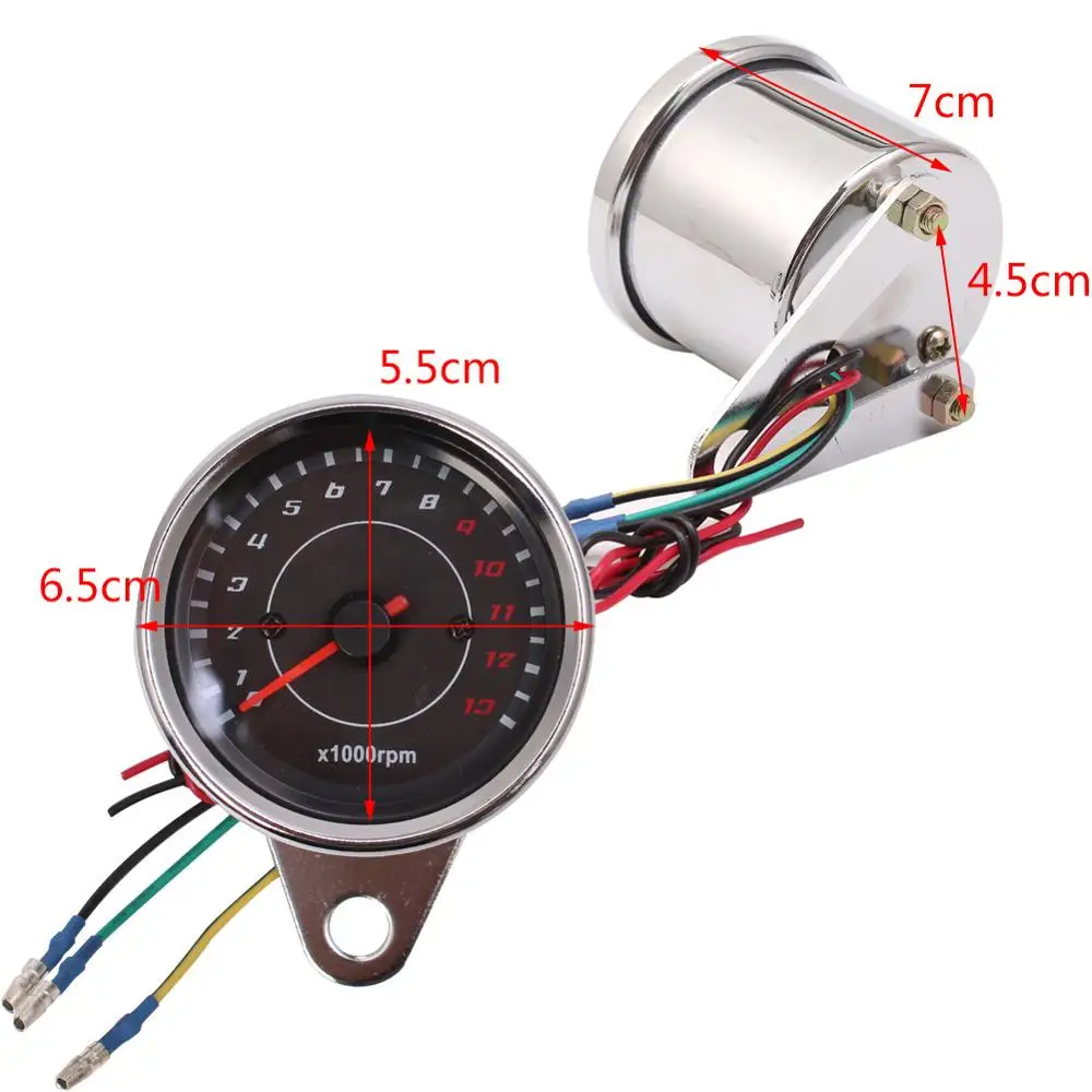 1000 об/мин Универсальный мотоциклетный Тахометр светодиодный экран DC 12 В