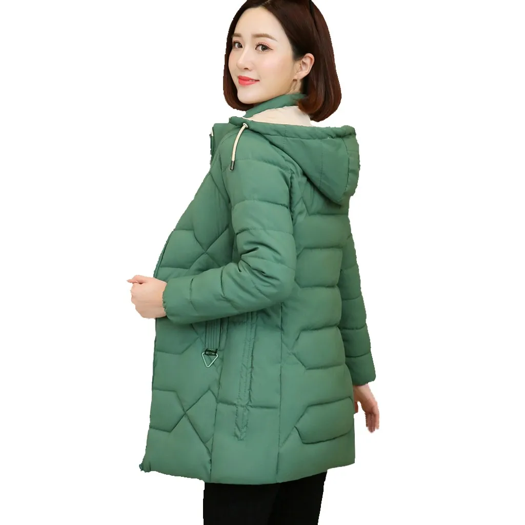 Kurtka manteau femme зимнее пальто для женщин Зимняя теплая хлопковая зимняя куртка с капюшоном пальто с длинными рукавами abrigos mujer invierno