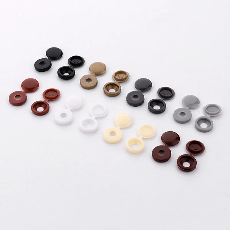100 шт. откидной Пластик винтовой крышкой раза крышки кнопки гайки и колпачки