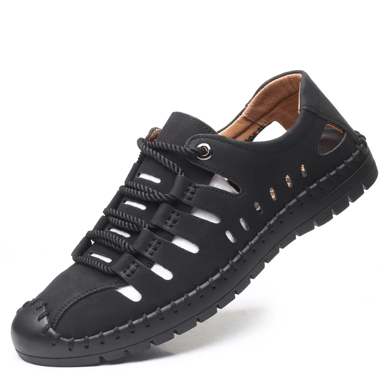 

Men Sandals 2021 Summer New Arrival Genuine Leather Casual Fashion Sports Sandals Soft Men Wading Outdoors Beach Sandals