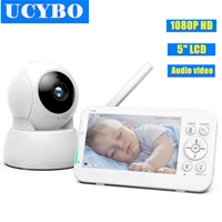 video surveillance baby monitor wifi wireless 5 lcd monitor 1080p hd baby nanny camera 2 audio security electronic baby phone