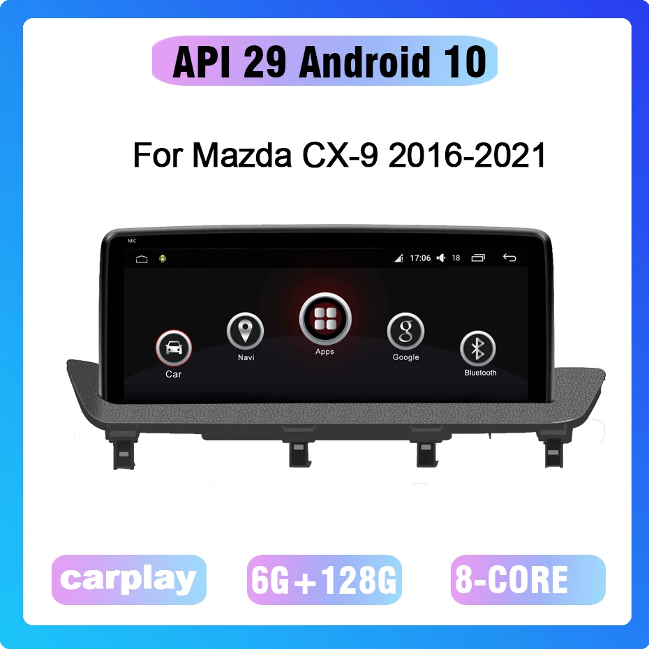 COHO для Mazda CX 9 2016 2021 10 25 экран Android 0 Восьмиядерный 1920*720 6 + 128G Автомобильный