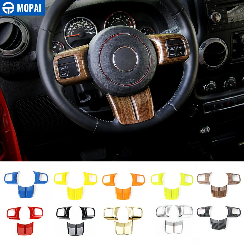 MOPAI ABS Автомобильный интерьер Руль украшения крышки наклейки для Jeep Wrangler/для