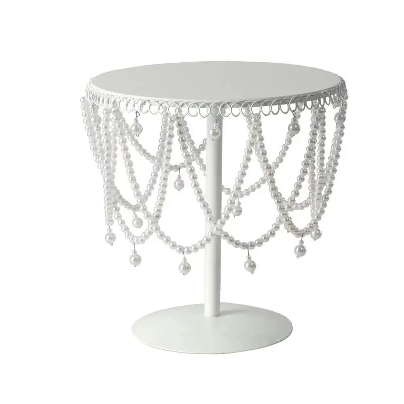 Подставки для торта с белым жемчугом и кристаллами набор свадебной вечеринки