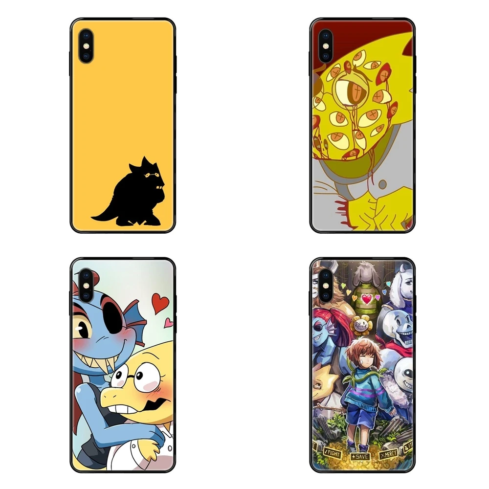 Для iPhone 11 12 Pro Max Plus X XS XR 8 7 6S SE 5 5C 5S 2020 крутая модная игра Undertale Alphys Special Black Soft |