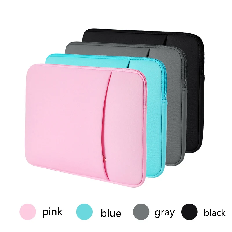 

Laptop Sleeve Soft Bag Cover Notebook Pad Case Pocket For Mackbook Air 11 13 14 15 15.6 inch