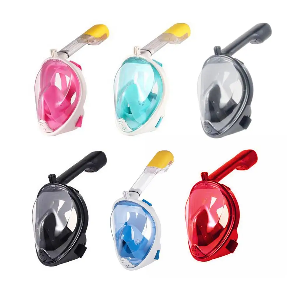 

Full Face Scuba Snorkeling Face Mask Safe Waterproof Underwater Diving Respirator Goggles Snorkeling Set Respiratory Masks