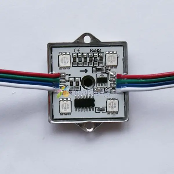 20 шт WS2801 светодиодный модуль 5050 RGB SMD 4 S светильник супер яркий Водонепроницаемый