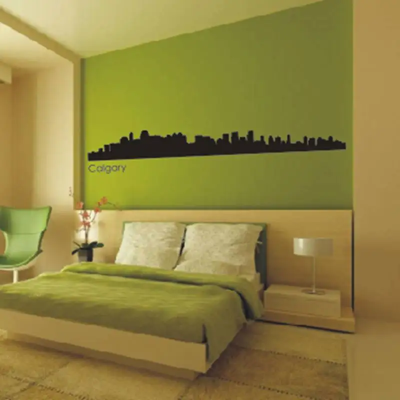 

Calgary Skyline Decal Wall Sticker Vinyl Stickers Decor Mural Art Living Room Home Decoration Landmark Skyline Wall Decal