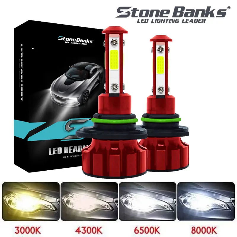 

V5 H11 LED Headlight Bulbs H7 Led Car Lights 360 Degree 6000K COB 9005 9006 9012 5202 HB4 HB3 108W 18000LM Auto Headlamps 2Pcs