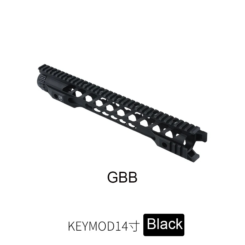 1" 14" бесплатный поплавок Keymod M-lok страйкбол гель бластер Handguard Пикатинни для охоты тактический прицел крепление - Цвет: 14 in keymod bk GBB