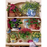 gatyztory 40x50cm diy painting by numbers flower wall art gift pictures by number flowers landscape kits home decors