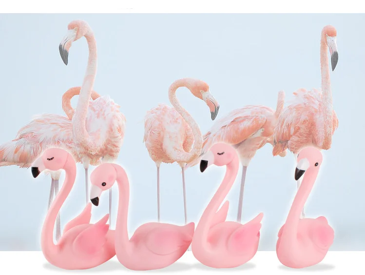 Украшение в виде пары подарок Король Королева розовый Фламинго Декор свадебные