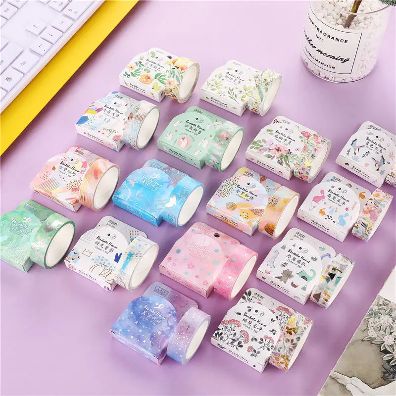 1 шт. Kawaii тонкая рисовая бумага клейкие ленты Скрапбукинг маскирования клейкие ленты наклейки Скрапбукинг Washitape стиральная лента sumikko 02589