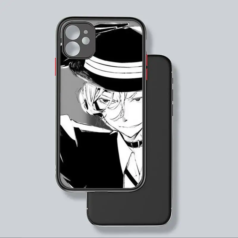 

Bungo Stray Dogs Phone Case matte transparent For iphone 7 8 11 12 plus mini x xs xr pro max cover Anti-fall mobile cover