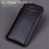 new arrival handmade phone pouch foriphone 12 pro genuine leather case cover for iphone12mini funda coque foriphone 12 pro max