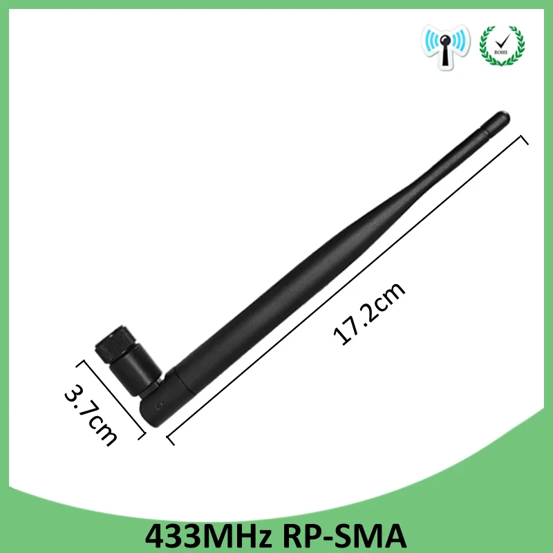 EOTH 5pcs 433mhzantenna 5dbi sma female lora  iot module lorawan signal receiver  ipex 1 SMA male pigtail Extension Cable