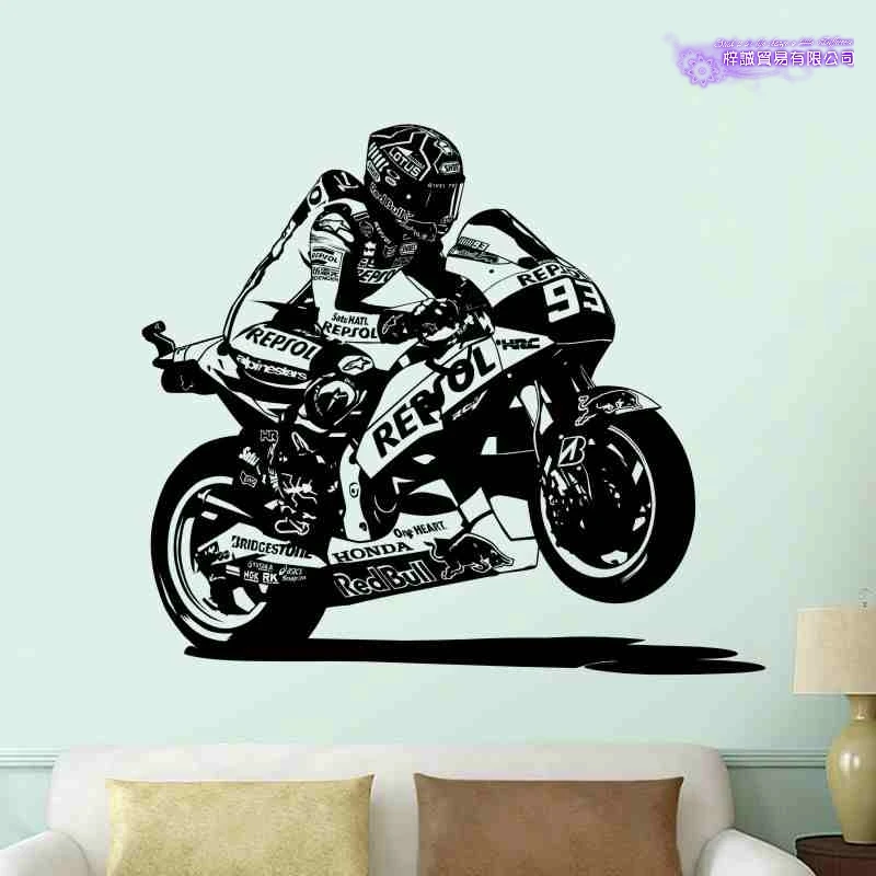 Мотоциклетная гоночная наклейка Moto GP Марка Маркеса на автомобиль постеры