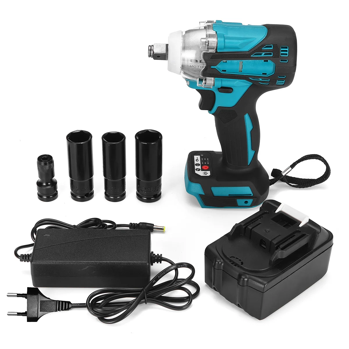 

2023 2022 388vf 800N.m. Brushless Cordless Electric Impact Wrench 1/2 inch Power Tools 15000mAh Li Battery Compatible 18V