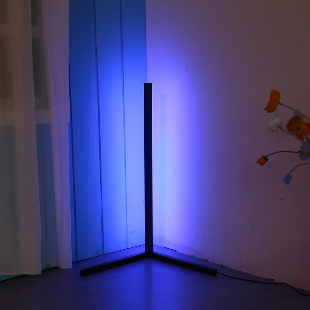 

Modern RGB LED Corner Floor Lamp Atmosphere Lights Indoor Standing Lamps for Bedroom Living Room Home Adornment