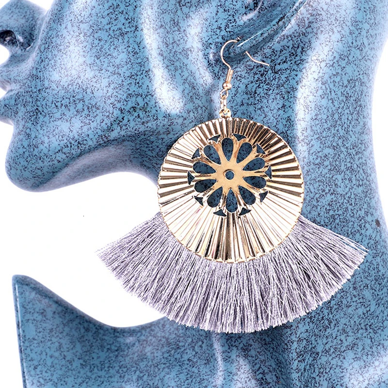 Женские серьги с кисточками в этническом стиле богемном 2019 модные ювелирные