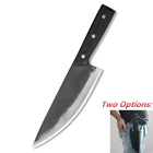 XYj 8 дюймов ручной работы кованый стальной нож для мясника инструмент для кемпинга на природе кожаный чехол с полным клинком практичные охотничьи инструменты для выживания