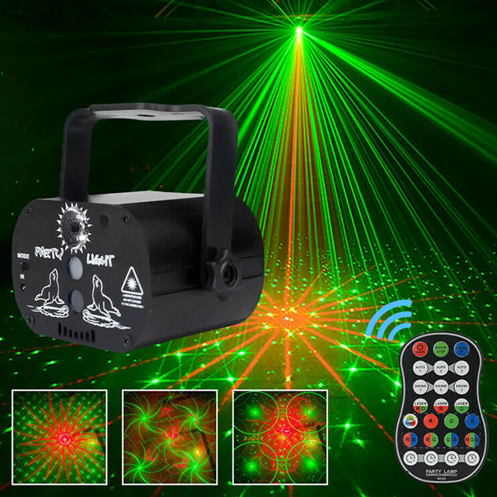 

Мини-лазерный сценический светильник с USB, 60 узоров, проектор, 9 Вт, светодиодный RGB-светильник для дискотеки, клуба, ТВ, освещение для домашне...