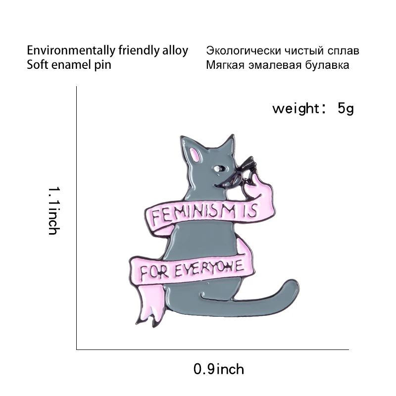 Эмалированная заколка для женщин и девушек в виде кошки|Броши| |