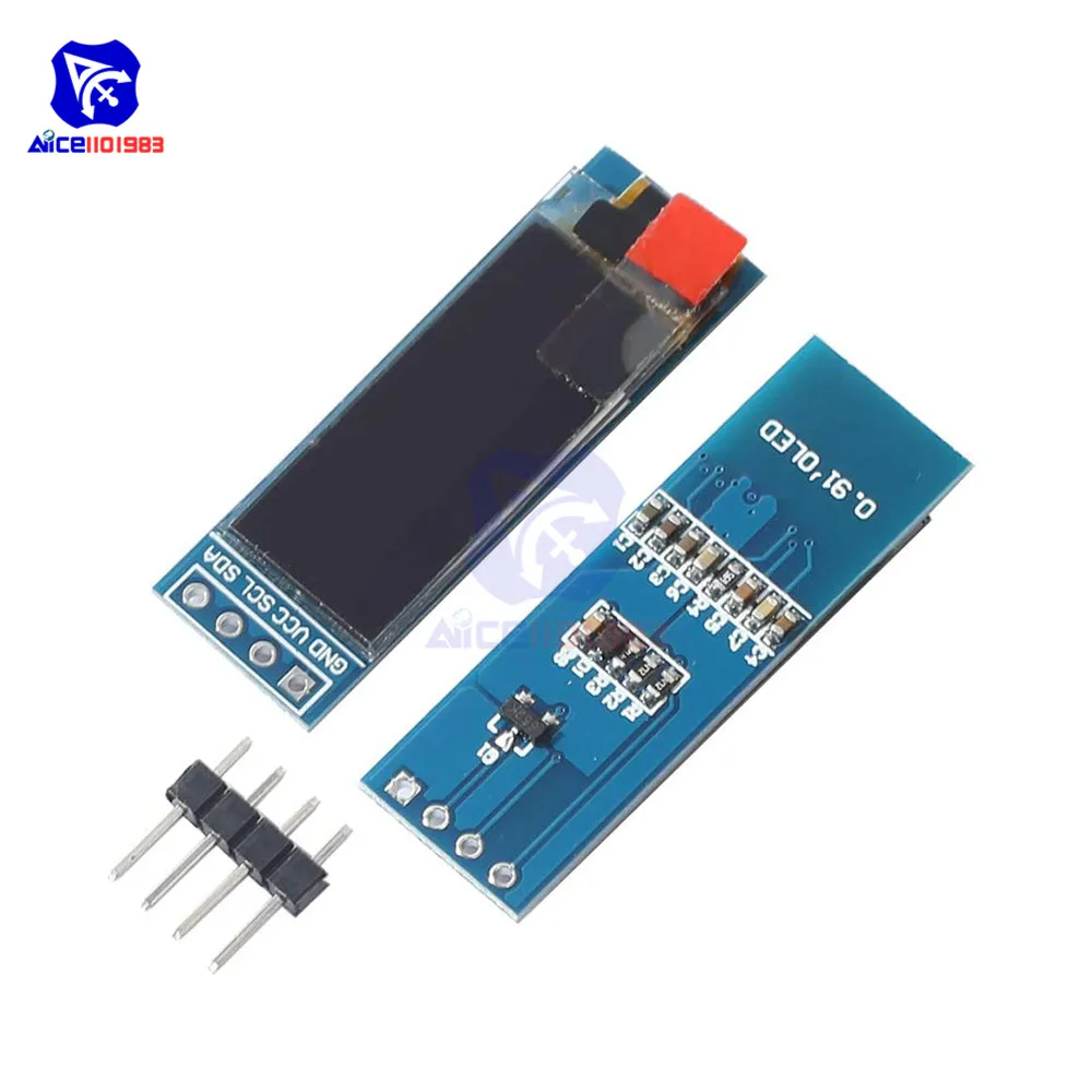 

0.91 inch 128x32 12832 I2C IIC Interface Serial White OLED LCD Display Module 0.91" 12832 LED Screen for Arduino