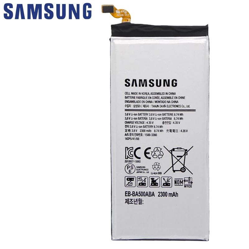 Samsung телефон батарея EB-BA500ABE 2300 мАч для samsung GALAXY A5 SM-A500 A5000 A5009 A500F сменные батареи