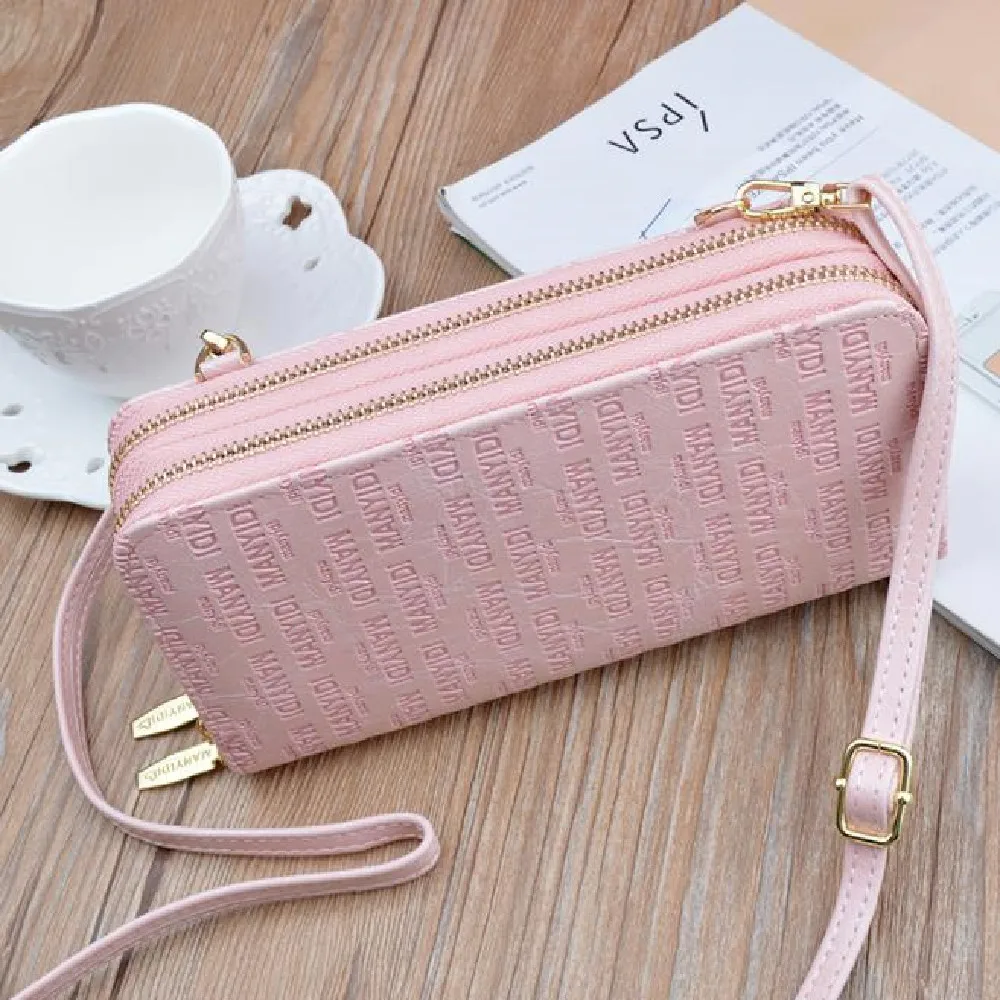 

Новая женская сумка-мини, сумка-портфель на одно плечо, Диагональная Сумка через плечо, модный длинный женский кошелек с надписью на молнии