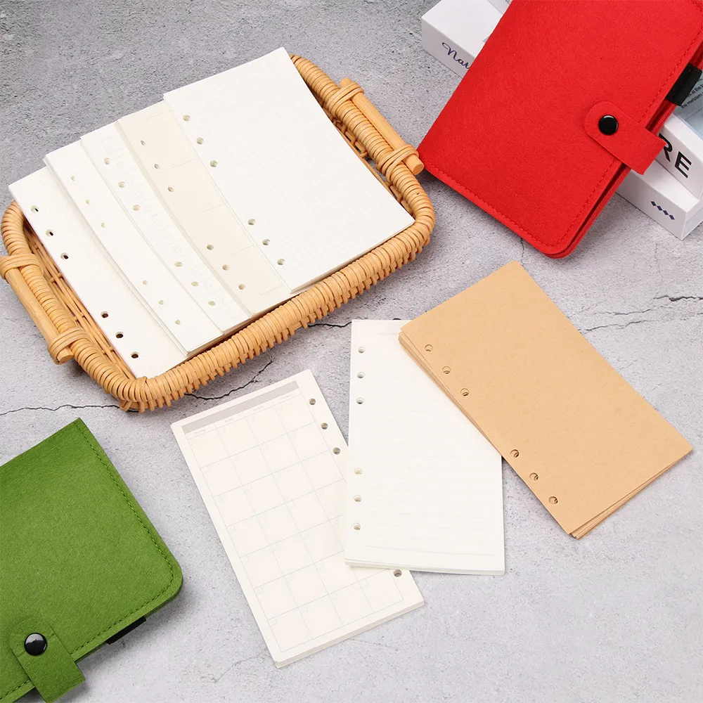 A5 A6 войлочный Тканевый блокнот бумажный планировщик внутреннее кольцо для страниц Настольный держатель бумаги портативный дневник подарок