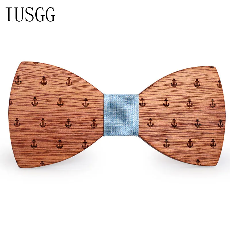 

Анкерный галстук, деревянная Бабочка для взрослых, для свадебной вечеринки, английский стиль, деревянный шейный платок, модный галстук-бабо...