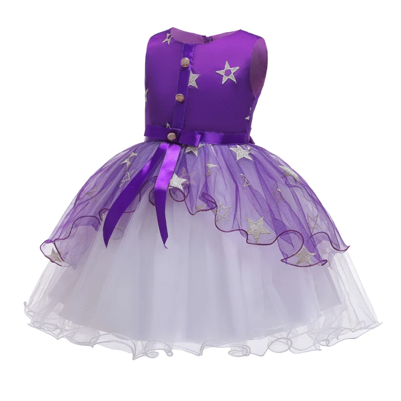 

Halloween Witch Costume Girls Witch Dress Up Hat Ruffle Tulle Tutu Dress Christmas Kids Evening Party Star Embroidery Dresses
