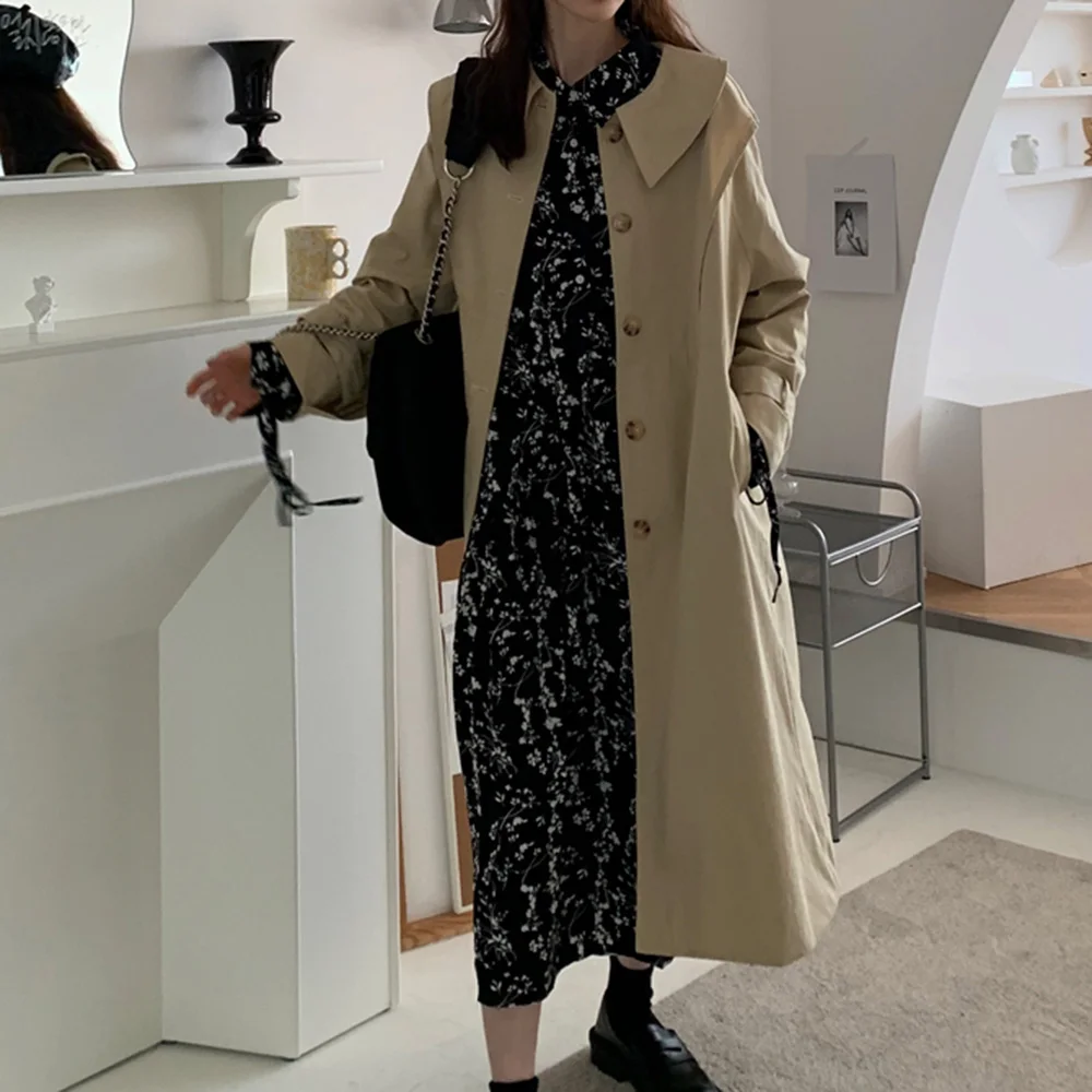 

Dress Women Long Floral Dress Women's Autumn 2021 New Retro Long Sleeve Dress Female Japan Print Girl School Dresses