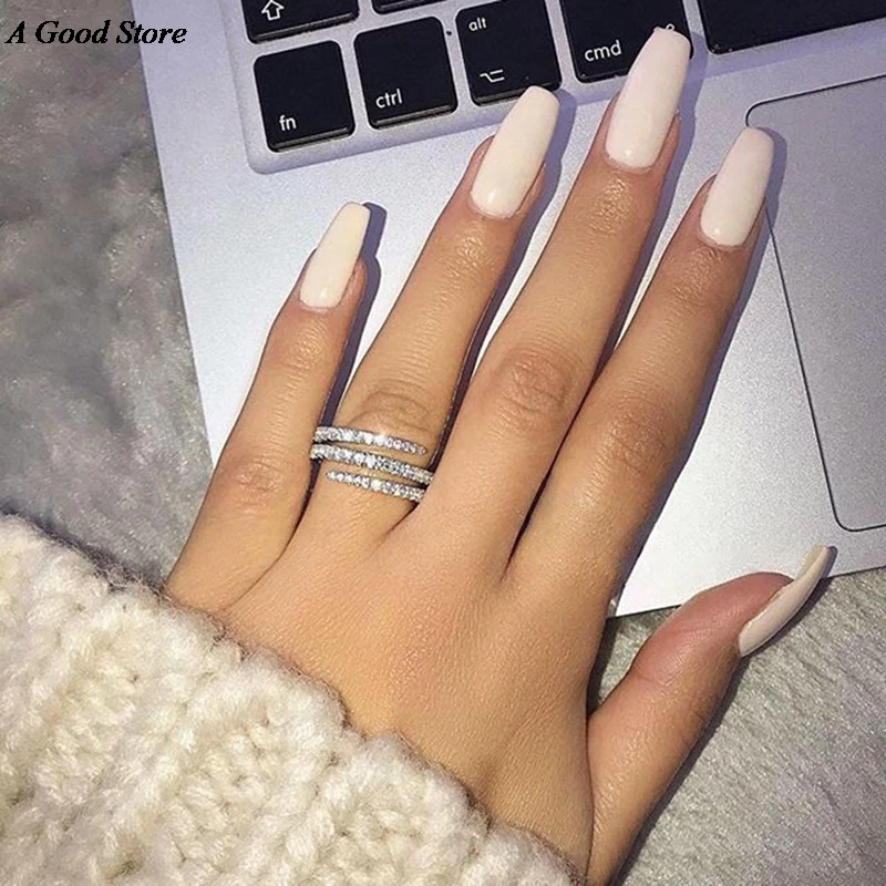

Fashion New Vintage Love Ring Jewellery Multi Layer Rings For Women Gothic Ring Stone Finger Accessories Promise Ring