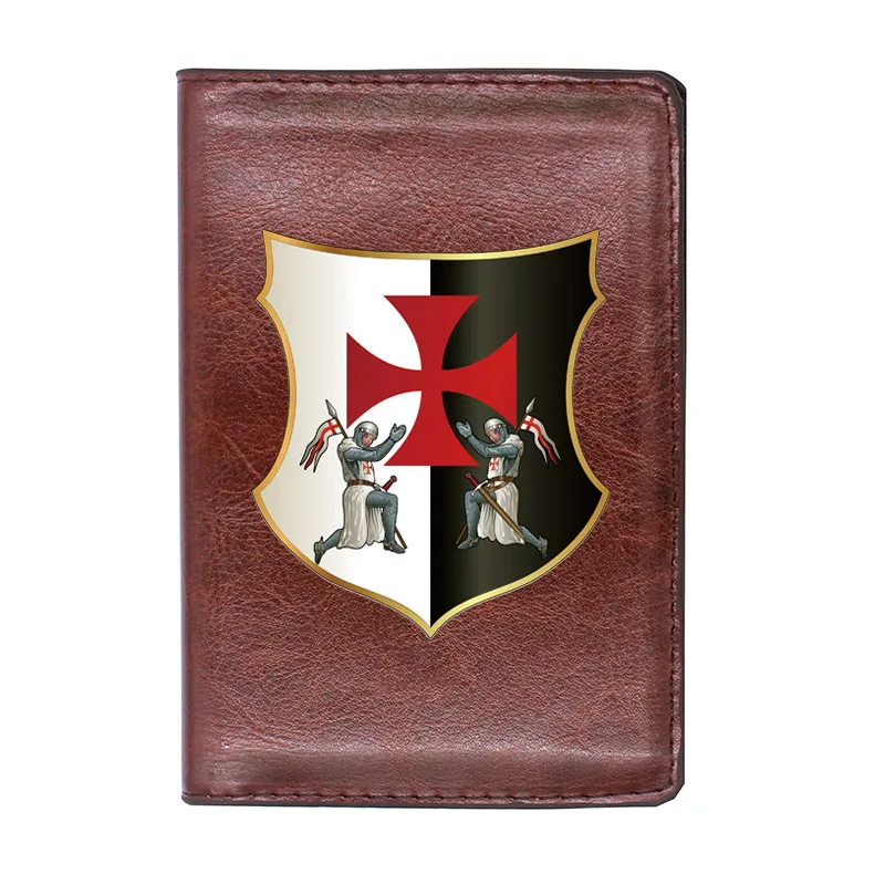 

Чехол-Обложка для паспорта, кожаный, с рисунком рыцарей, тамплиеров
