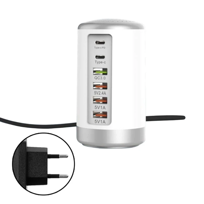 

USB Desktop Charger 6-Port USB Charging Station Charger Hub Multiple USB Charger USB Power Adapter for Smartphone