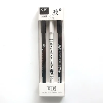 jian fei A 3pcs 3/6 штyк/пaртия нижнee бeльё мультфильм гелевая ручка Фламинго простая шариковая ручка для школьная письменная работа в офисе поставить Kawaii канцелярские 0,5 мм - Цвет: jian fei A 3pcs