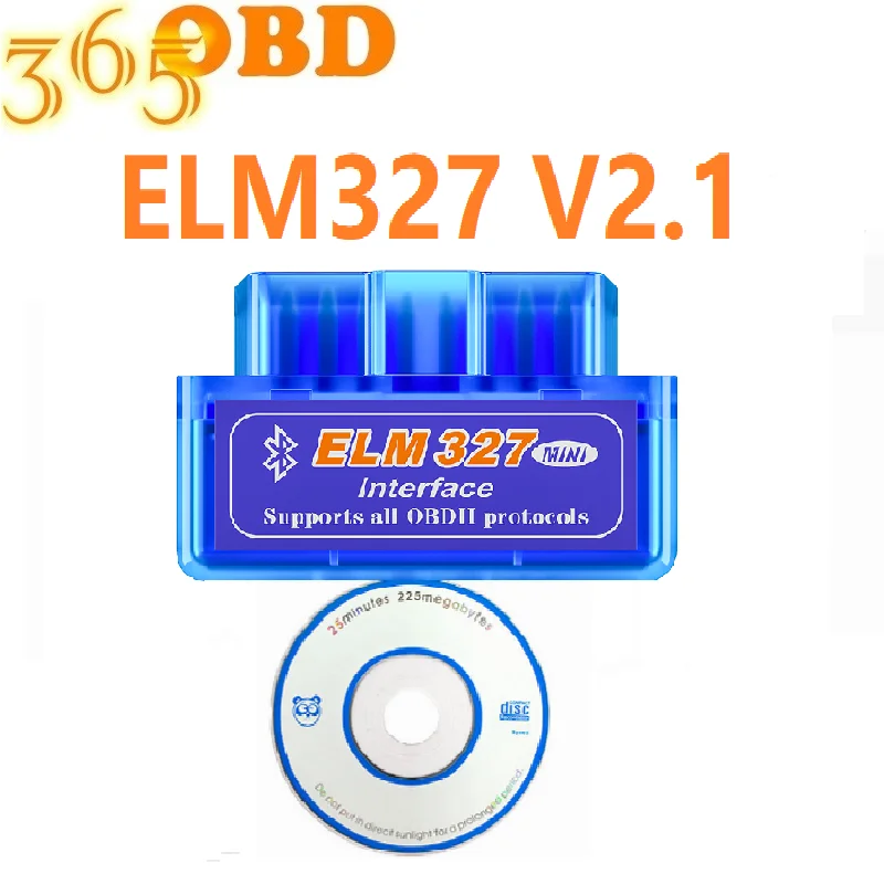 10 шт./лот Мини ELM 327 V2.1 ELM327 OBD2 BT адаптер elm v2.1 elm327 OBDll сканер штрих кода для