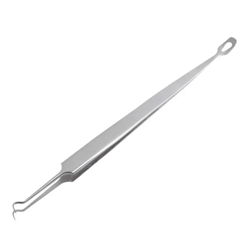 

Stainless Steel Double-End Curved Blackhead Remover Tweezers Needle Acne Pimple Comedone Blemish Extractor Cleaner Tool