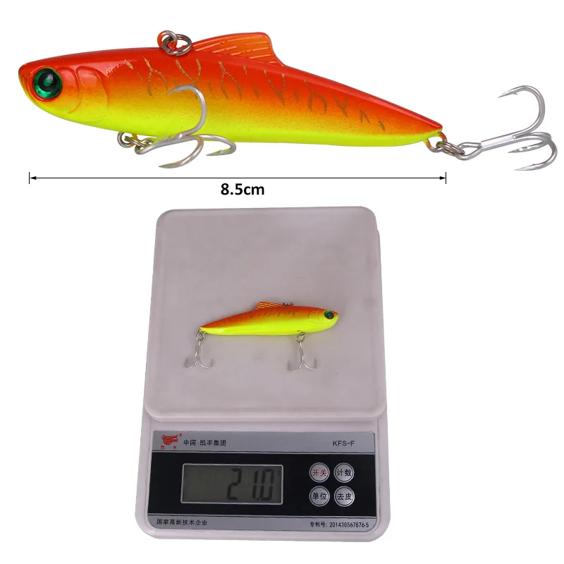 

Ufishing Ice Fishing Lure 8.5cm 21g VIB Bait 1Piece/Lot Life Like Sinking Bass Bait