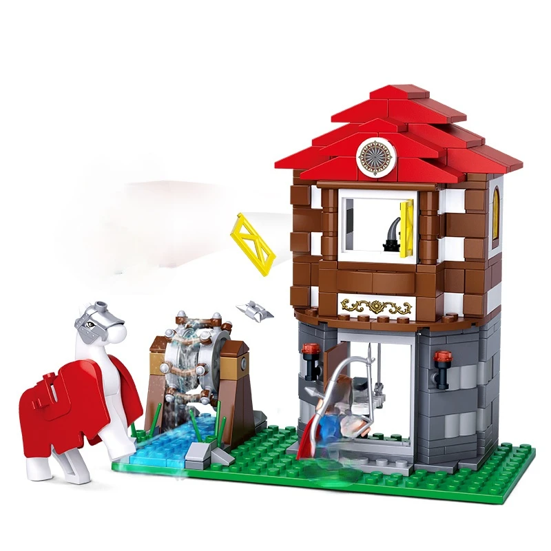 

Sluban 877Pcs Knight Armor Medieval Castle Series Mode Bricks INGLs Building Blocks Sets Toys for Children Christmas Gifts