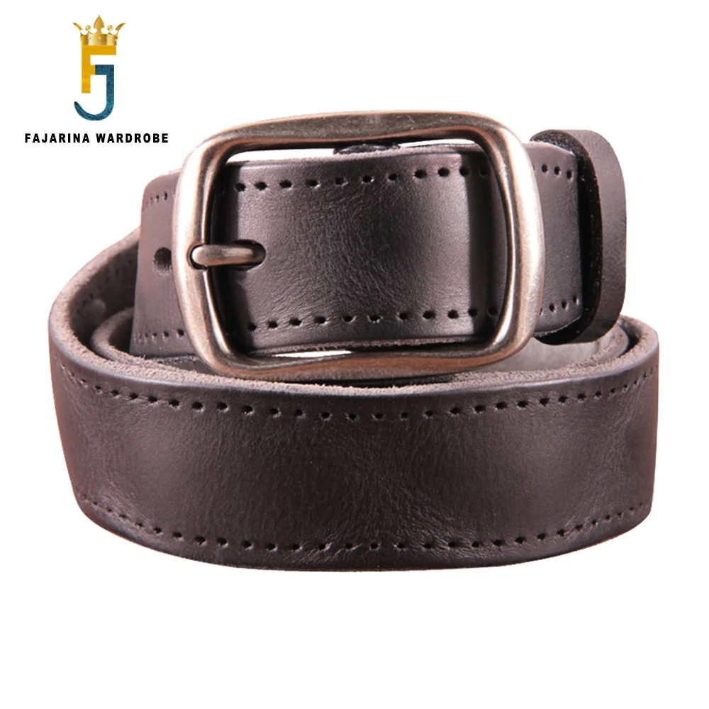 FAJARINA Men's Top Layer Cowhide Leather Belt Men's Casual Style Belts for Men Pants Jeans Accessories 10 Years Used N17FJ925