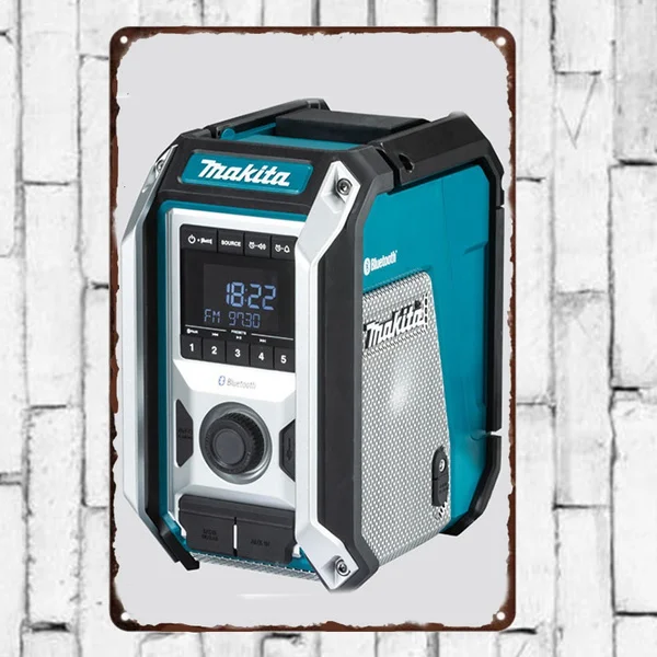 Металлическая жестяная коробка Makita с логотипом беспроводная bluetooth для работы