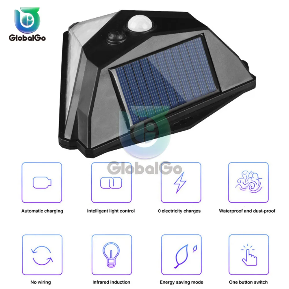 Светодиодный уличный светильник на солнечной батарее 38 светодиодов