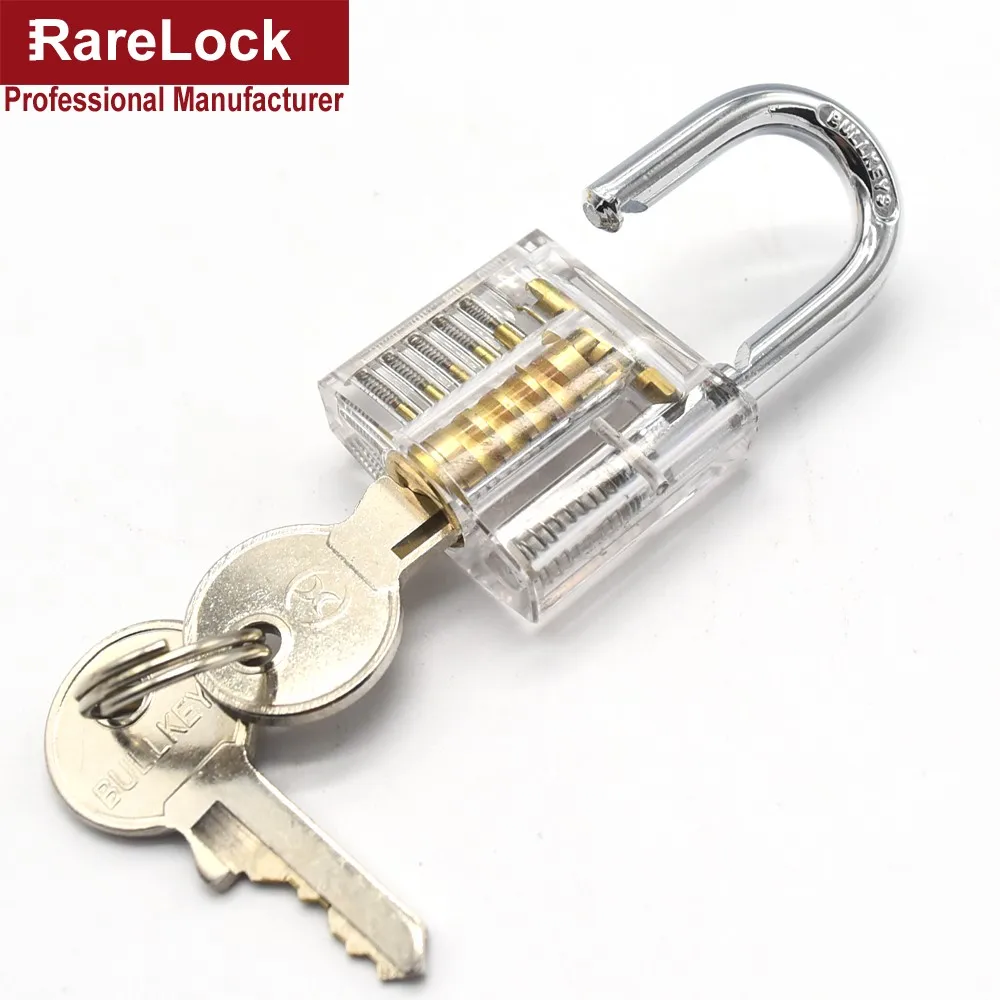 Rarelock слесарный замок, набор инструментов, прозрачный видимый выбор, вырезанный замок для удаления ключа, крючок для начинающих aa