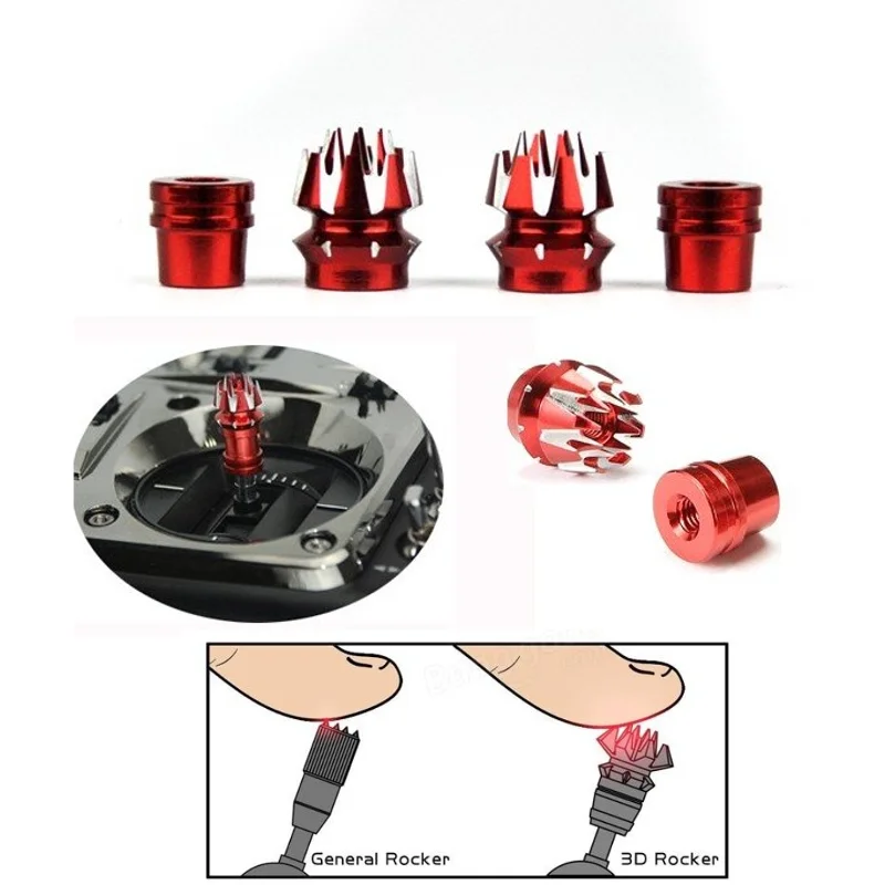 Сплав M3 3D передатчик палка концы для Futaba Spektrum Frsky и т. Д. Hopup обновленные