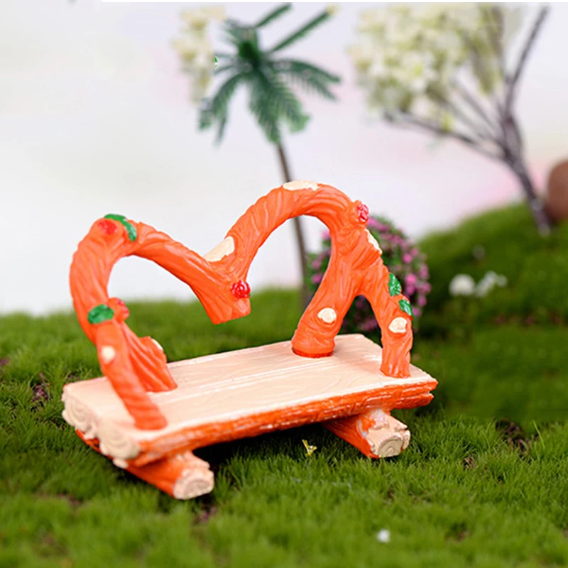 016 1pcs 6.5x3.9cm 3 шт./компл. Фея садовые стол и стул миниатюрные фигурки пейзаж смолы фигурка для растений бонсай украшения - Цвет: 016 1pcs 6.5x3.9cm